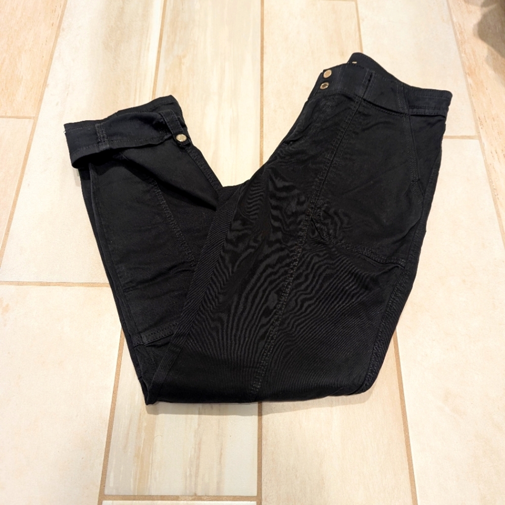 White House Black Market Pret-A-Pedi Straight Cropped Pants Black 2 - Picture 5 of 9